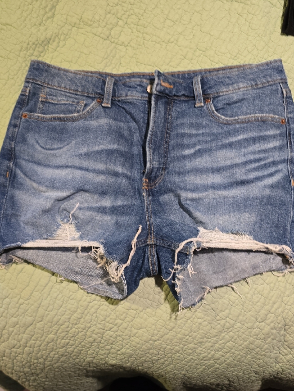 Old Navy Blue Distressed Denim Cutoff Shorts
